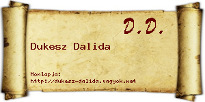 Dukesz Dalida névjegykártya